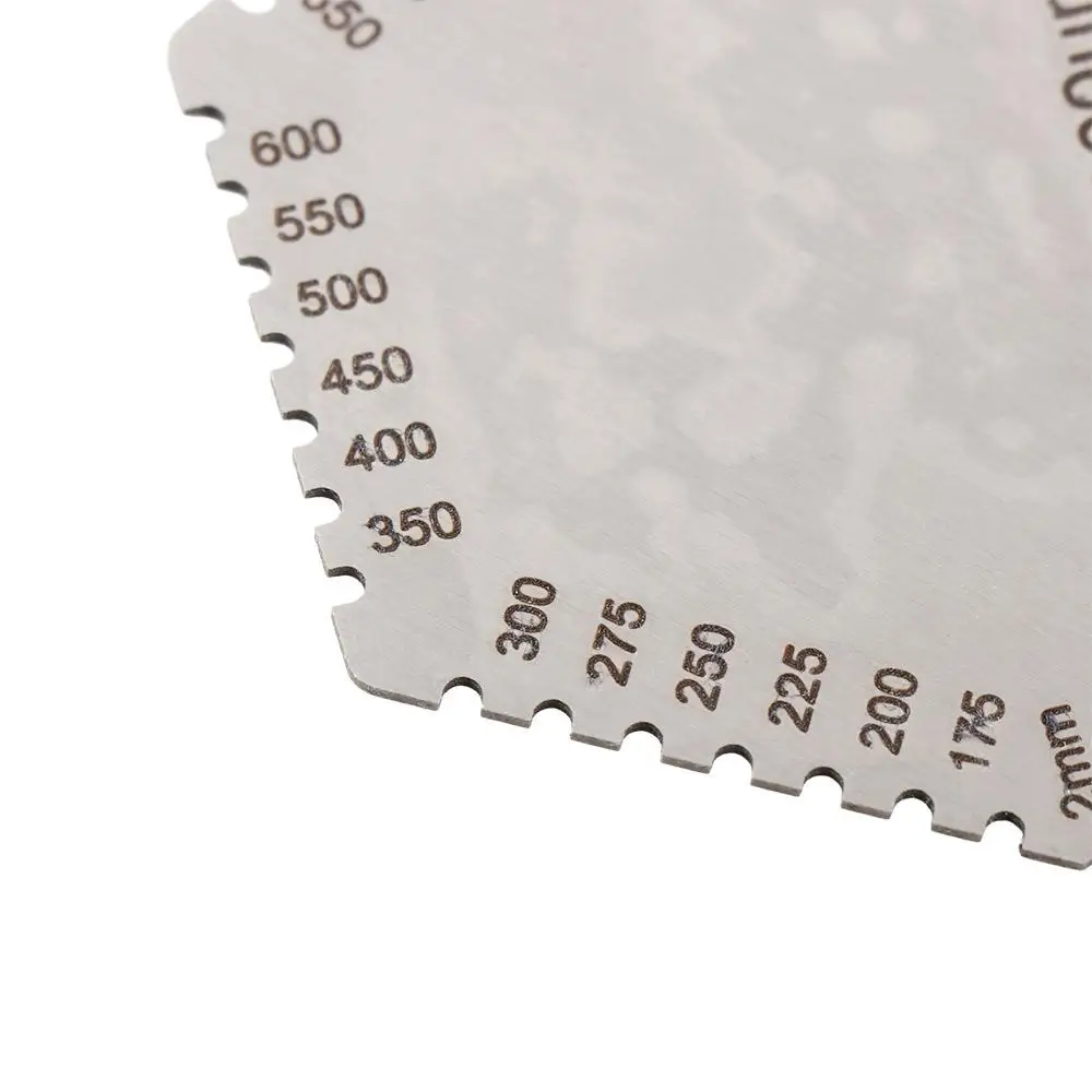 Paint Coating Hexagon Wet Film Comb High Precision Hexagonal Wet Diaphragm Thickness Gauge Stainless Steel 25-3000um