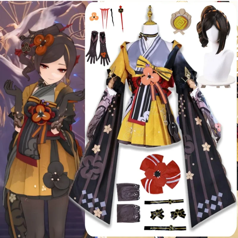 أزياء جديدة لعام 2025 أزياء تنكرية للعبة أزياء نسائية Inazuma مصمم أزياء Chiori شعر مستعار كوسبلاي ☆ ★ ee ☆ ★