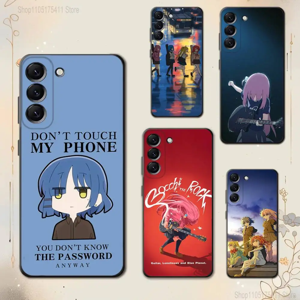 

B-Bocchi the R-Rock Phone Case For Samsung Galaxy A 73,72,51,53,52,71,22,5G,Note,J7,8,9 Soft Black Cover