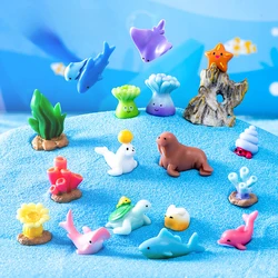 10pcs Aquarium Decor Floating Marine Animal Mini Figurine Pendant Cute Glass Ocean Fish Starfish Sea Star