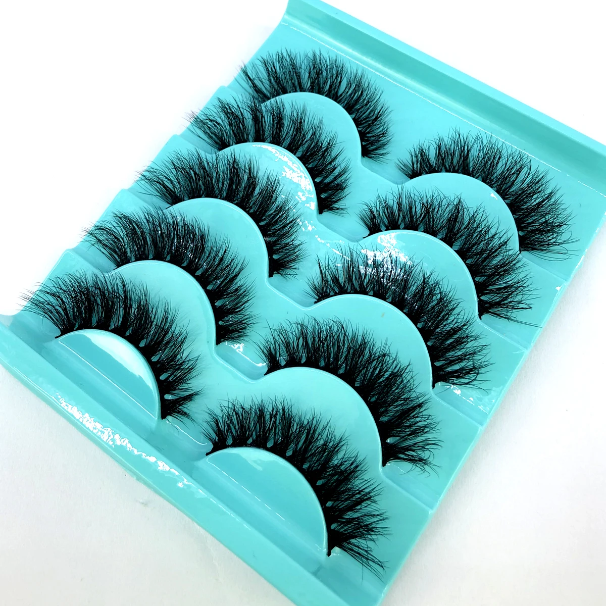 NEW 5 Pairs 100% Real Mink Eyelashes 3D Natural False Eyelashes Mink Lashes Soft Eyelash Extension Makeup Mink Cilio New
