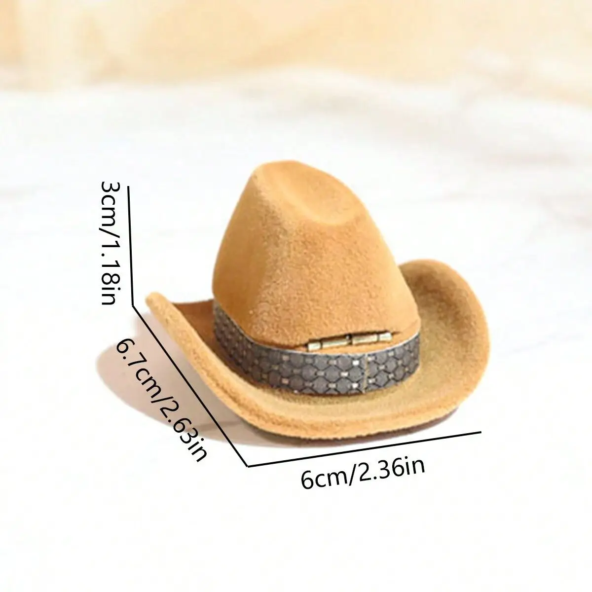 Креативная коробка в форме ковбойской шляпы для колец, бархатная витрина для ювелирных изделий, контейнер для хранения, дисплей для упаковки ювелирных изделий, новинка, 1 шт.
