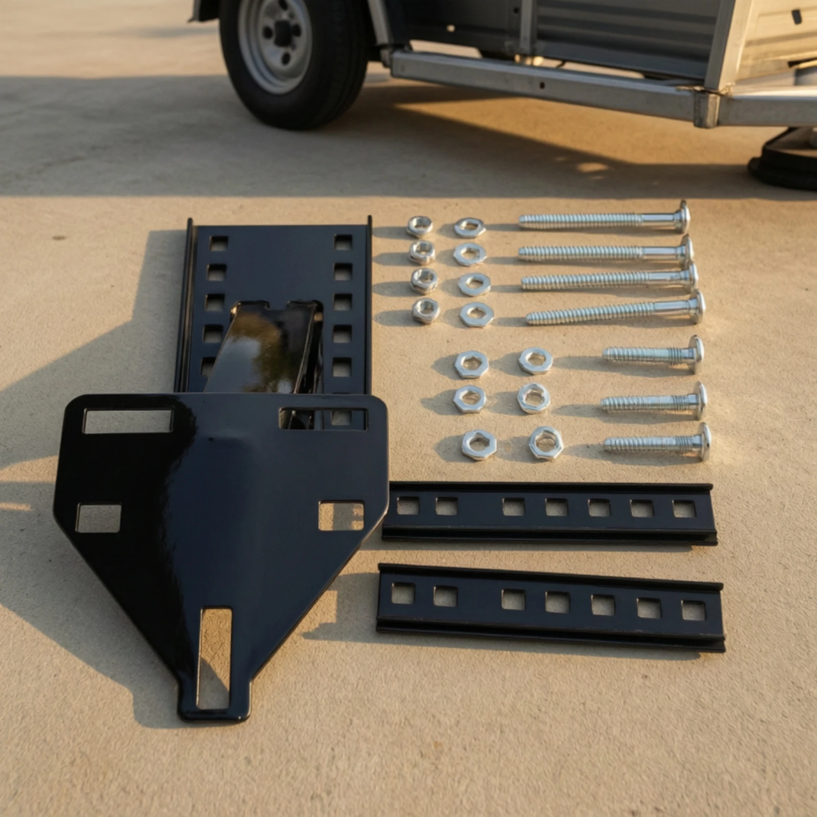 Trailer Spare Tire Carrier Powder Coated Trailer Spare Tire Mount Adjustable Corrosion Resistant for Utility Trailers