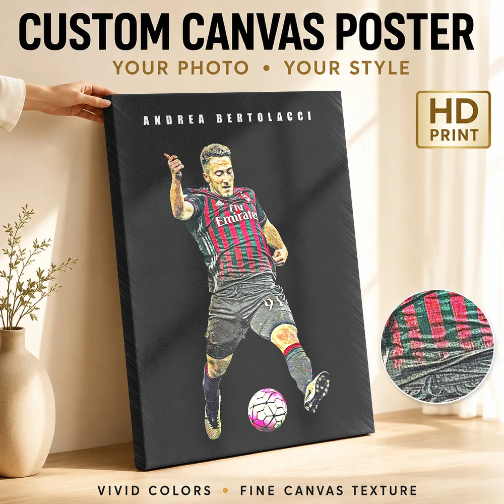Andrea Bertolacci Framed Canvas Print Poster Custom Modern Aesthetic Canvas Wall Art for Bedroom Decor Ready to Hang Home Gift