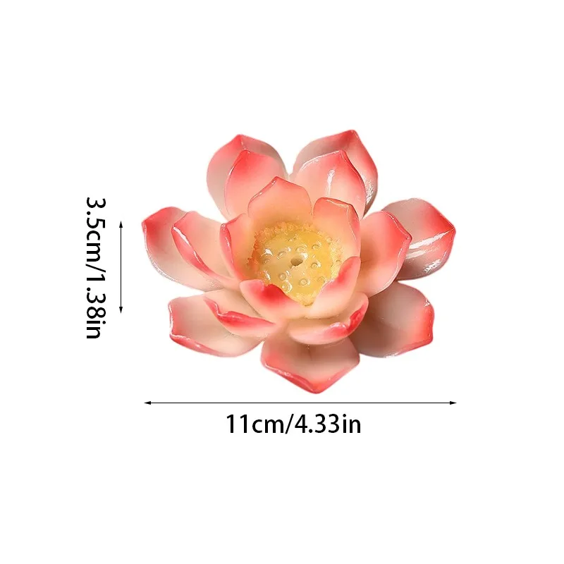1PC Colour Changing Vivid Lotus Tea Pet Thermochromic Flower Tea Table Decr Flower Model Sculpture Decor Home Tea Tray Ornaments