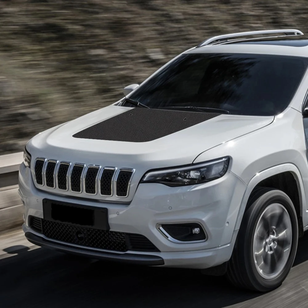 Car Engine Hood Sticker For Jeep Cherokee 2019-2022 Latitude Limited Bonnet Vinyl Decal Auto Body Decoration Decal Accessories