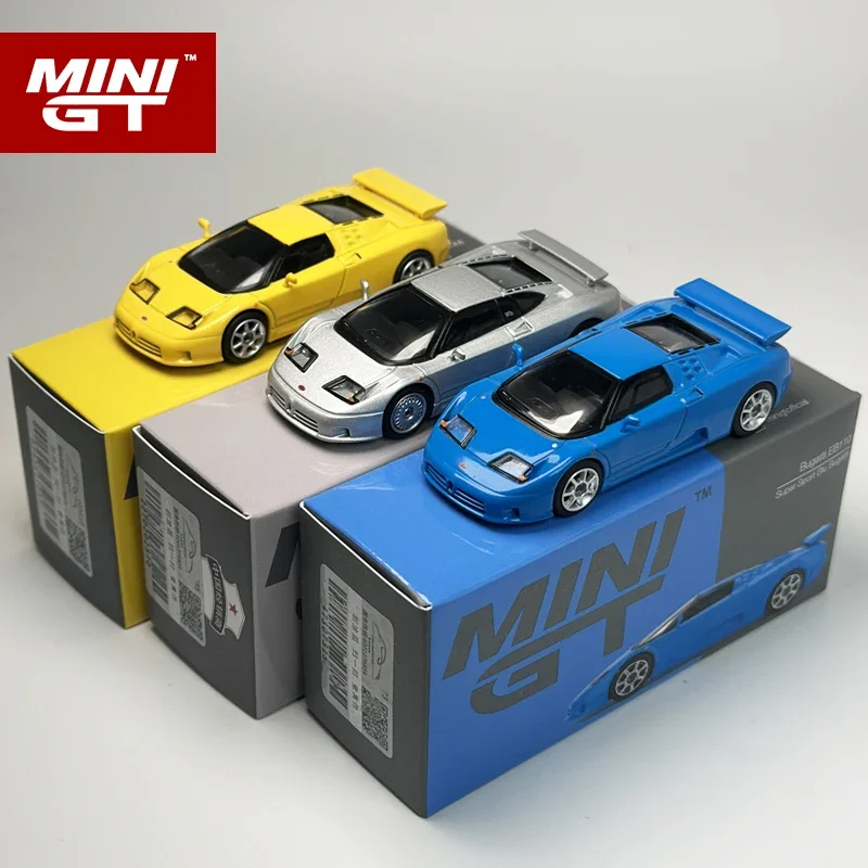 

TSM MINIGT 1:64 BUGATTI EB110 SILVER YELLOW BLUE CAR in alloy miniature 866 890