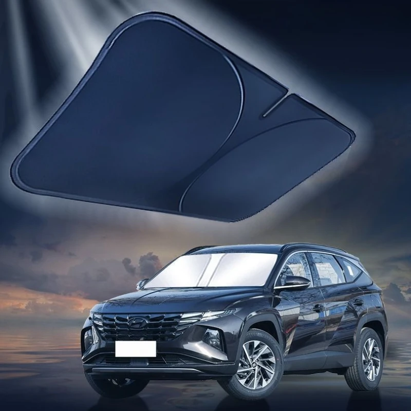 For Hyundai Tucson Car Windshield Sun Shade Blocks Reflector Auto Window Visor Shield Cover Foldable Parasol 1 Piece