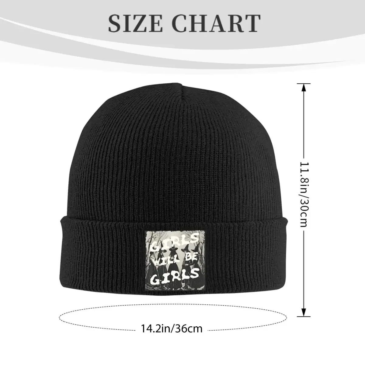 Witchy Vibes Girls Will Be Girls Knitted Hat Beanies Autumn Winter Hat Warm Fashion Caps for Men Women