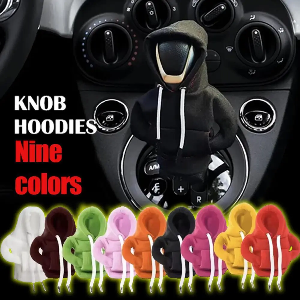 Cute Hoodie Cover for Gear Shift Knob, Mini Hoodie Protector for Gear Shift Knob, Universal Fit, Available in 9 Colors