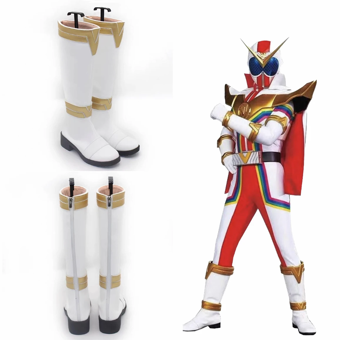 

Kikai Sentai Zenkaiger Kaito Goshikida Zenkaizer Cosplay Shoes Boots Halloween Party Carnival Christmas Men Cosplay