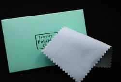 100pcs 10*7cm Silver Cleaning Polishing Cloth Individual Packing Wiping Jewelry Making DIY Suede