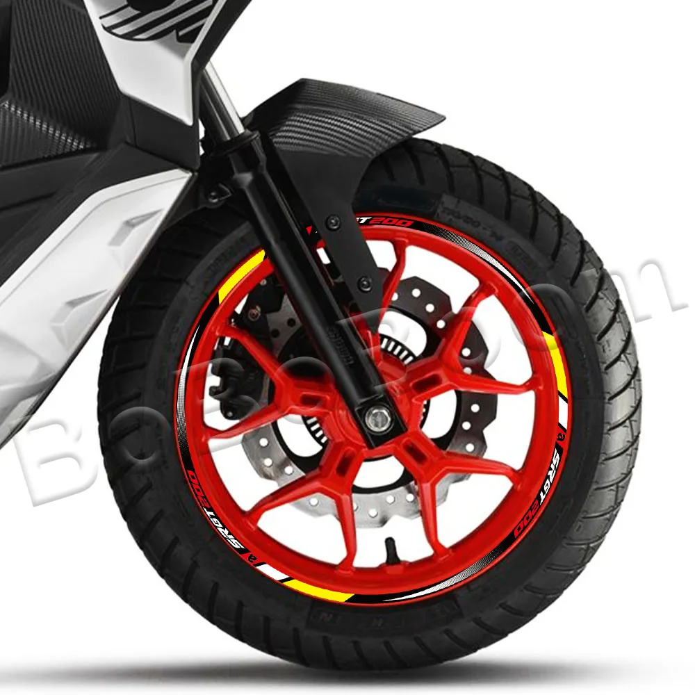 For SR GT 200 sr gt Sport 200 2022 Motorcycle Wheel Decal Scooter Rim Stripe Sticker Accessories Waterproof