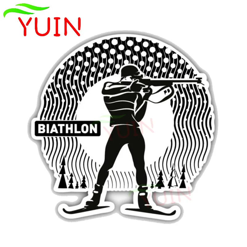 Personality Shooting Car Sticker Biathlon Sport Label Decal Fashion PVC Decoration Accessories Motorcycle Waterproof Decals