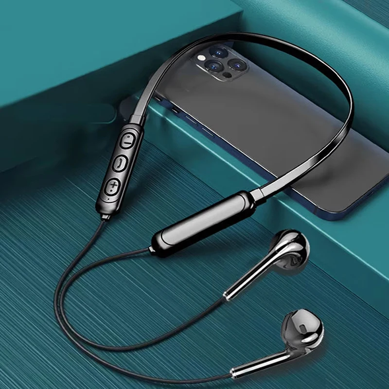 

TWS-B7 Беспроводные Bluetooth наушники с шейным ремешком, уличная водонепроницаемая спортивная гарнитура с кнопкой управления, наушники для музыкальных наушников