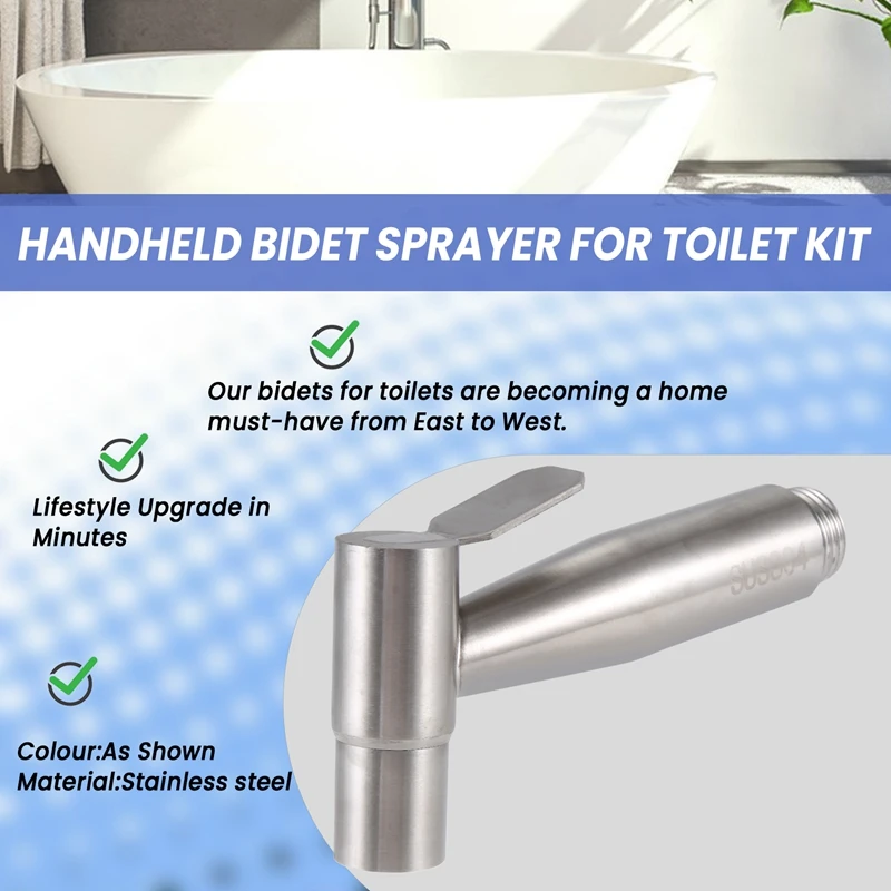 Handheld Bidet Sprayer For Toilet Adjustable Water Pressure Bidet Attachment For Feminine Wash And Cloth Diaper Sprayer