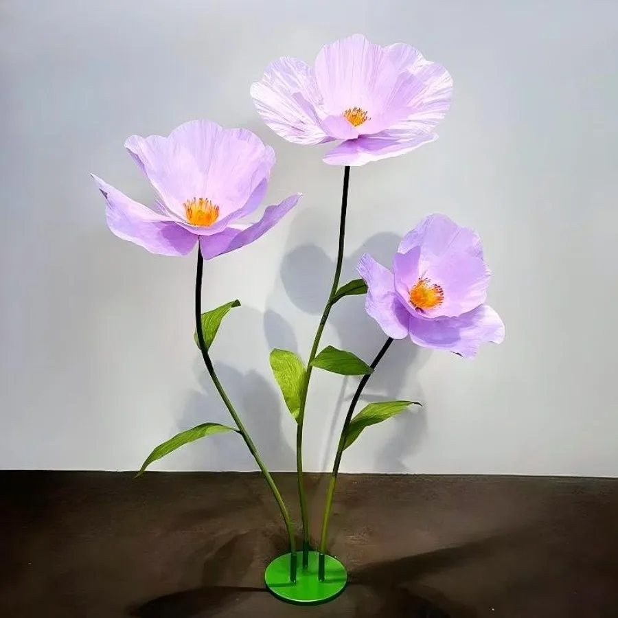 

Giant Artificial FlowersLarge Paper Flower Adjustable Waterproof Fake Artificial Flower Decoracion Set for Wedding Hotel Office