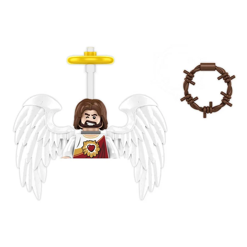 Blocs de construction du Christ jésus, Mini figurines d'action Papa, jouets