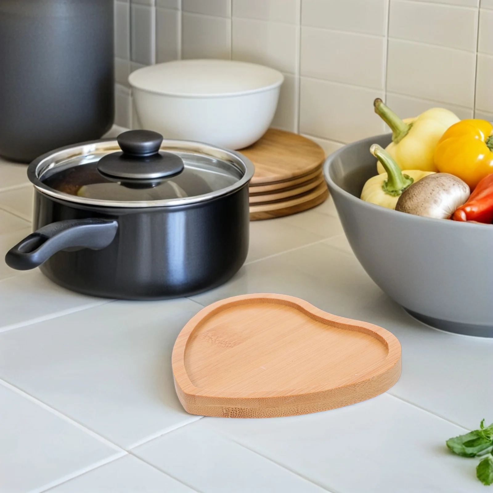 

3Pcs Mosaic Bamboo Coasters Blank Base Trays for DIY Arts Craft Supplies Drinking Cups Coaster Plant Saucer Blank Trays