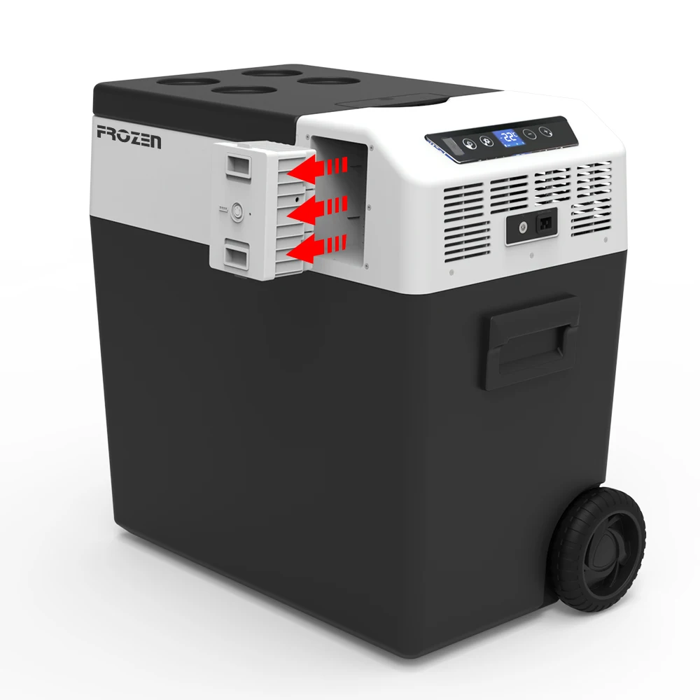 

FCR50 50L Car Cooler Car Refrigerator Portable Fridge 12/24V 110-240V DC AC with Removable Inside Battery OEM ODM Available