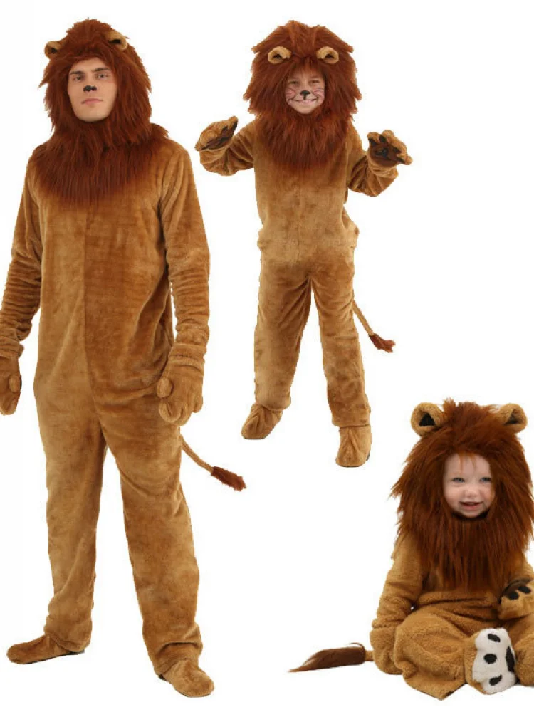 

Детский костюм Day een Wild Fairy T на Хэллоуин для взрослых и детей, роскошный костюм льва с длинными волосами для малышей, одежда