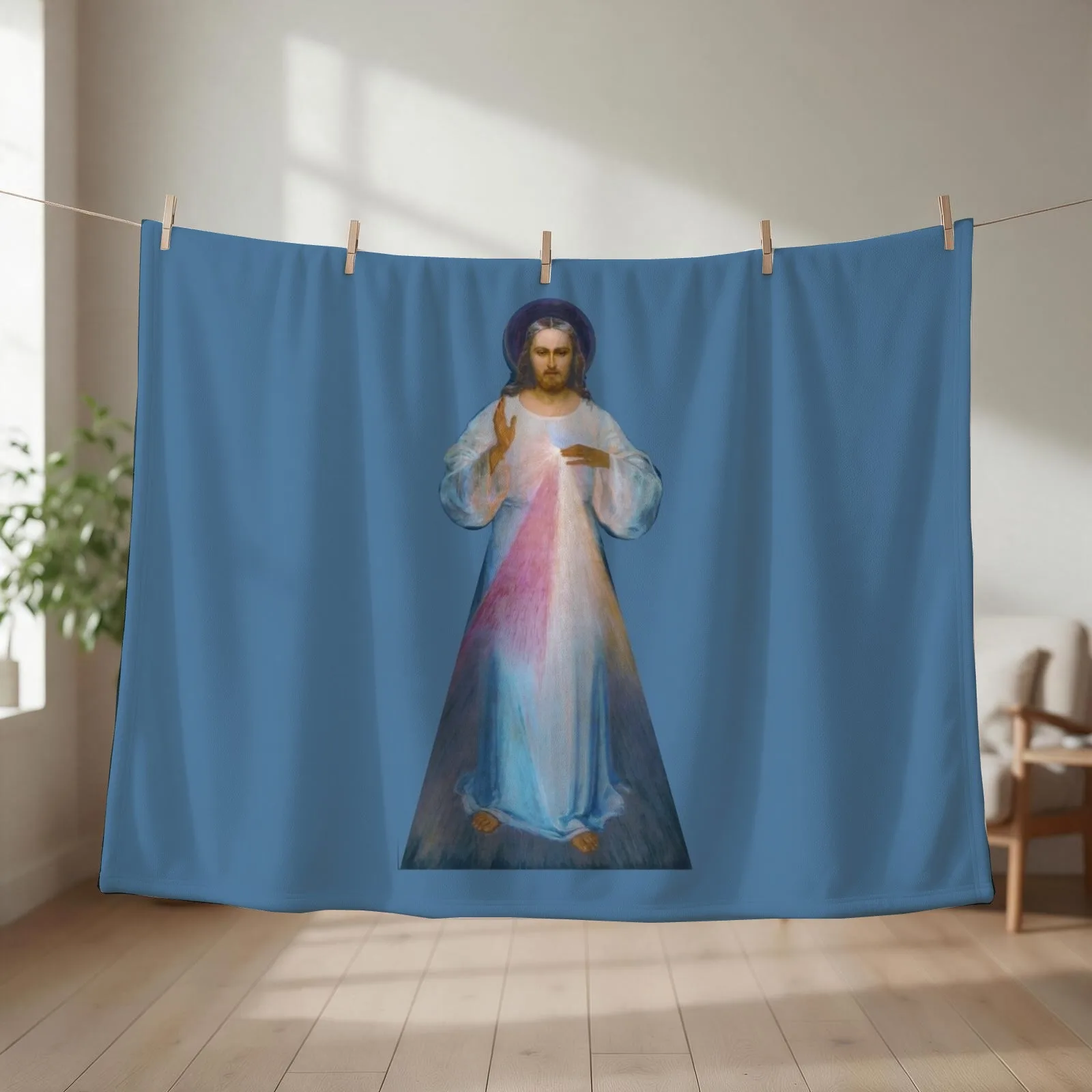 Jesus I Trust in You Throw Blanket Soft Big Beautifuls Decorative Sofa funny gift Blankets