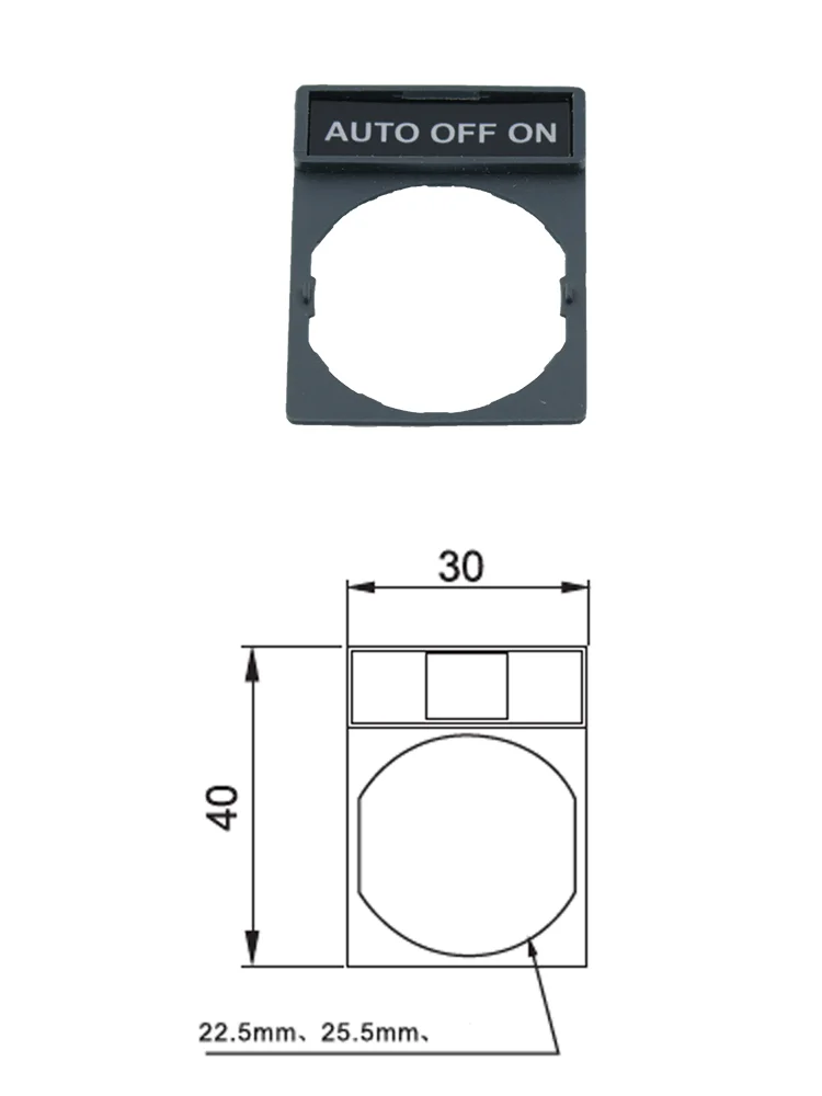ZBY2303 Push Button Switch Legend Holder Panel Label Frame Operation Indication Label Frame SF-BO2-T for SB5 XB5 switch Ø22mm
