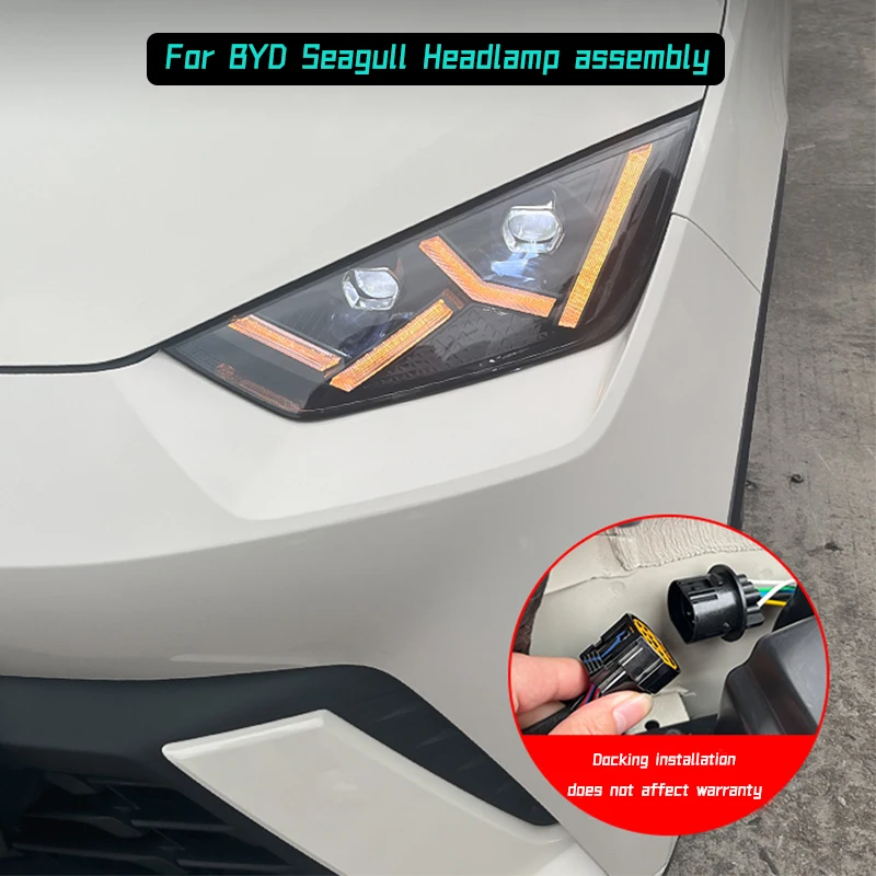 

For BYD Seagull headlight assembly non-destructive daytime running light front turn signal LED dual lens modification Accessorie