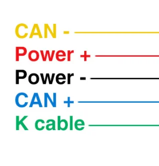 OBD2 Connector for Motorcycle Motorbike K+CAN K CAN OBD2 Scanner Cable K Line Can Line Power Cable Motorcycle Diagnostic Cable