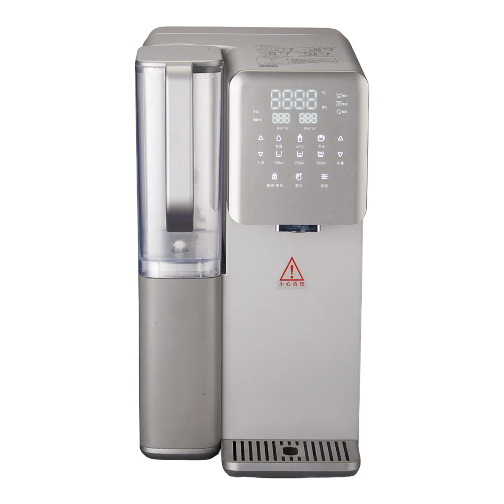 Desktop Intelligent Countertop Reverse Osmosis Water Filter 4 Stage Ro Water Filtration System Cold And Hot Water Dispenser