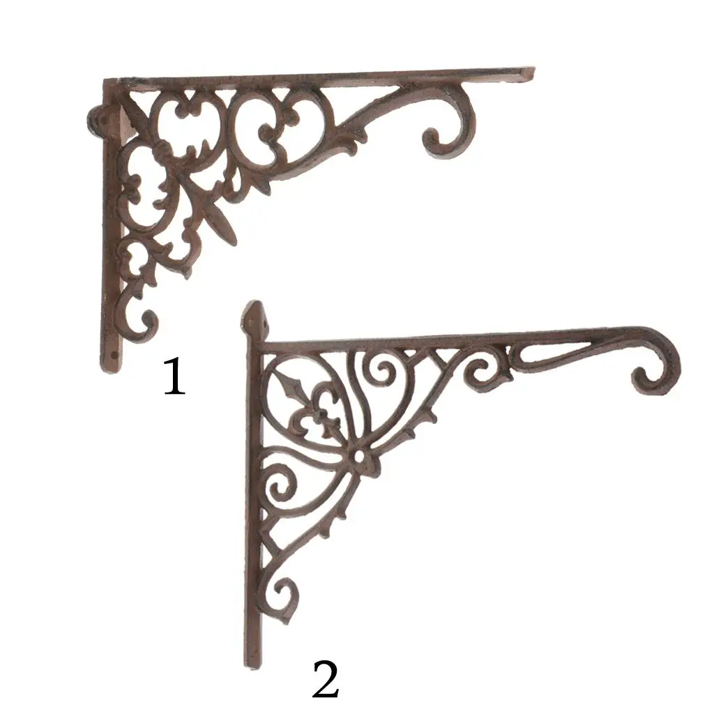 

Heavy Duty Cast Iron Vintage Antique Style Floating Shelf Bracket Garden Braces