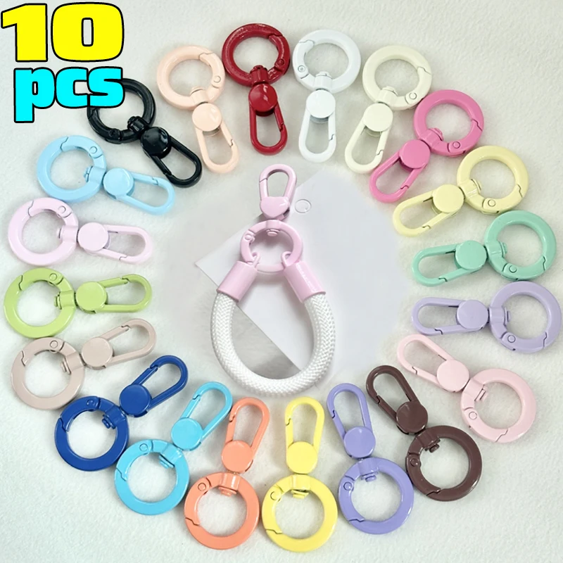 360° Rotatable Buckle Metal Buckles for Keychain Sewing O Ring Swivel Lobster Clasp Bags Hanging Carabiner Hardware Accessories