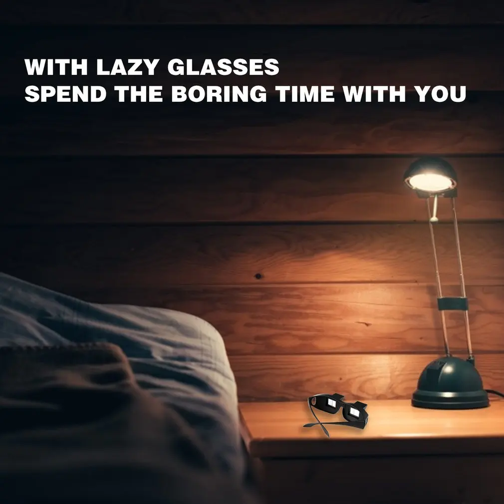 Lazy Glasses Bed Prism Horizontal High Definition Eyewear Periscope Lie Down Eyeglasses for Reading and Watch TV in Bed