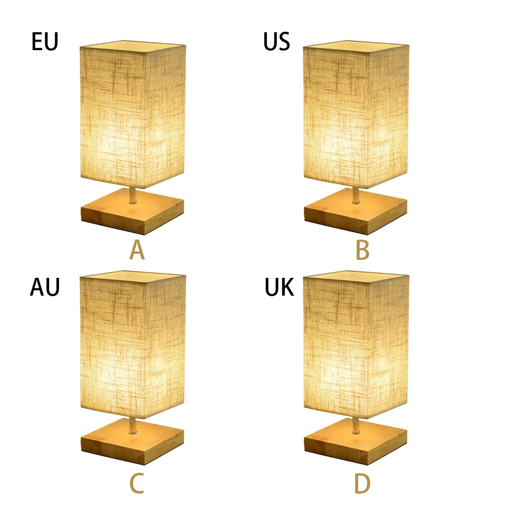 

ple Wooden Table Lamp - Soft Lighting For Home Office Night Light Bedroom Art Bamboo Eco-friendly