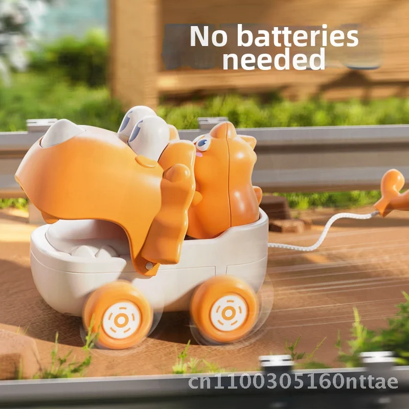 الإبداعية ديناصور سحب سلسلة لعبة سيارة الكرتون القرش الثلاثي التنين رياض الأطفال هدية لعبة تفاعلية للأطفال #6