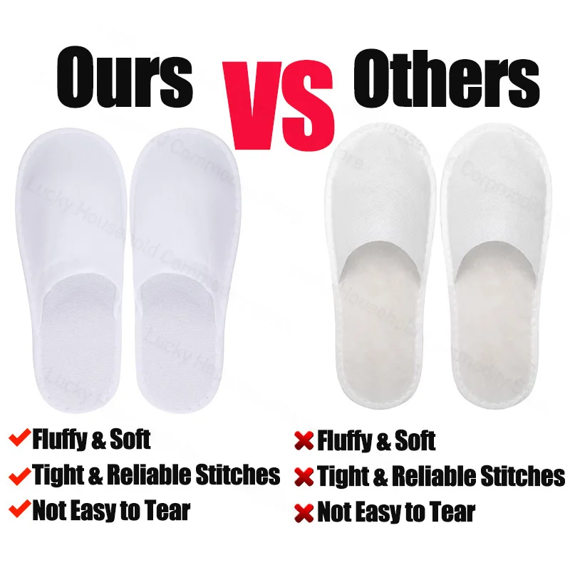 120-20Pairs Non-Slip Hotel Slippers Disposable Slipper Wedding Slipper Closed Toe Spa Slipper Household Bulk Slippers for Guests