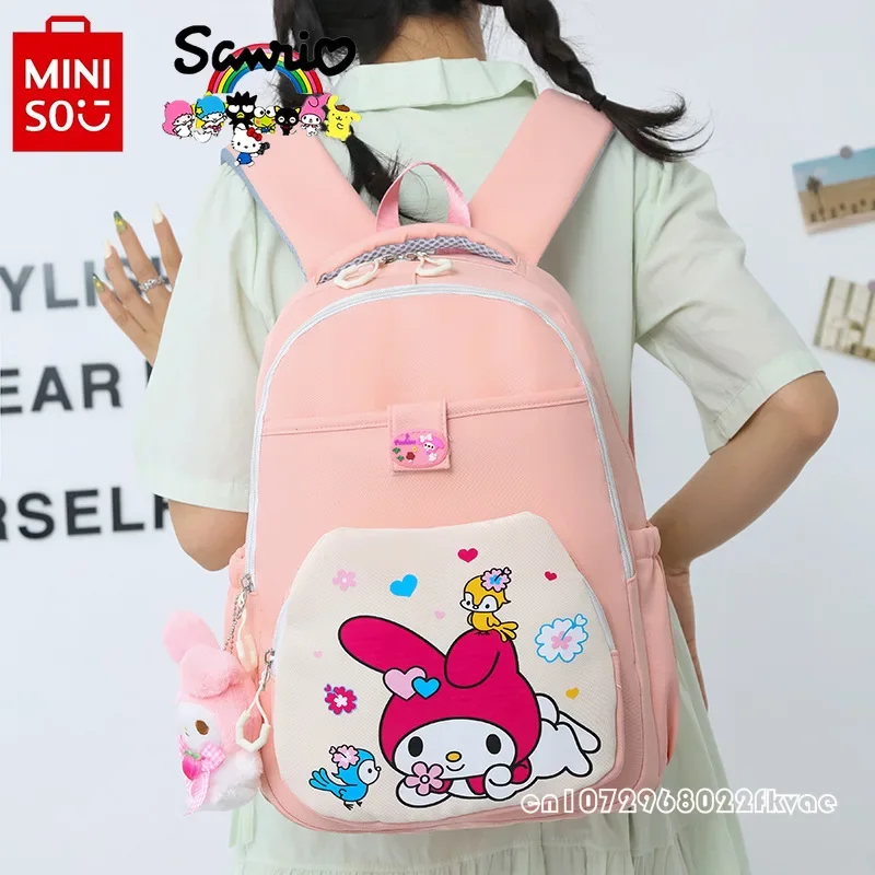 Sanrio กระเป๋าเป้นักเรียนสะพายหลังแฟชั่น, ใหม่กระเป๋าเป้สะพายหลังของของผู้หญิงที่มีคุณภาพสูงการ์ตูนกระเป๋าเป้สะพายหลังสำหรับเด็กผู้หญิงจุของได้มาก