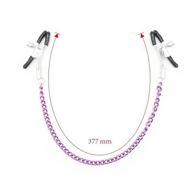 Metal Chain Nipple Milk Clips Breast Massage Clamps Adult Flirting Teasing Erotic Gadgets Bdsm Slave Sex Toys For Couples - Image 4