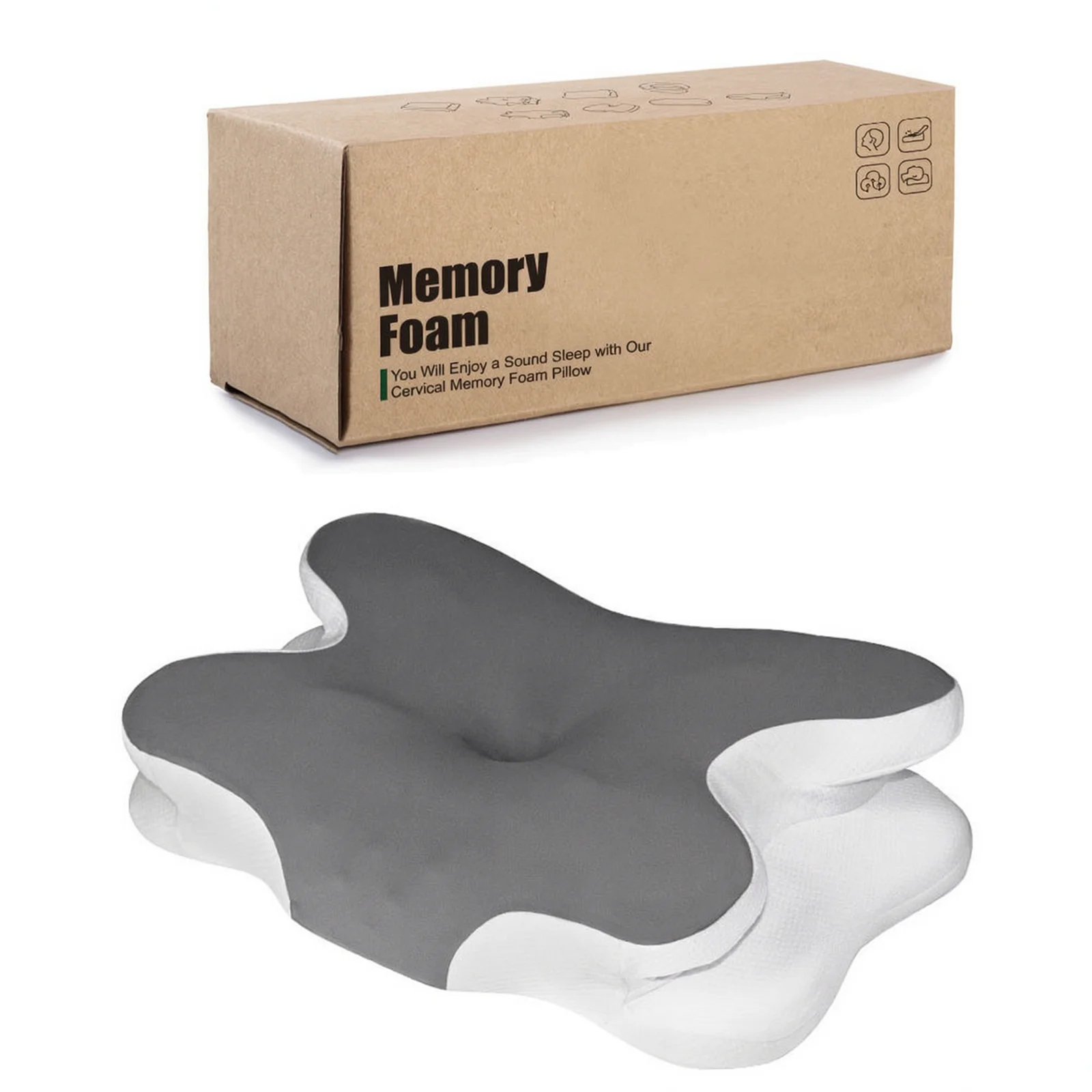 Ergonomic Pillow Memory Foam Pillows Offer Unique Neck Support Helping Better Sleep Contours