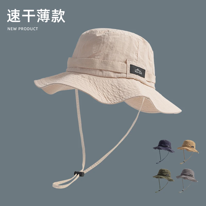 

Quick-Drying Sun Hat Summer Men's and Women's Outdoor Alpine Cap Breathable Thin Big Brim Sun-Proof Sun Bucket Hat