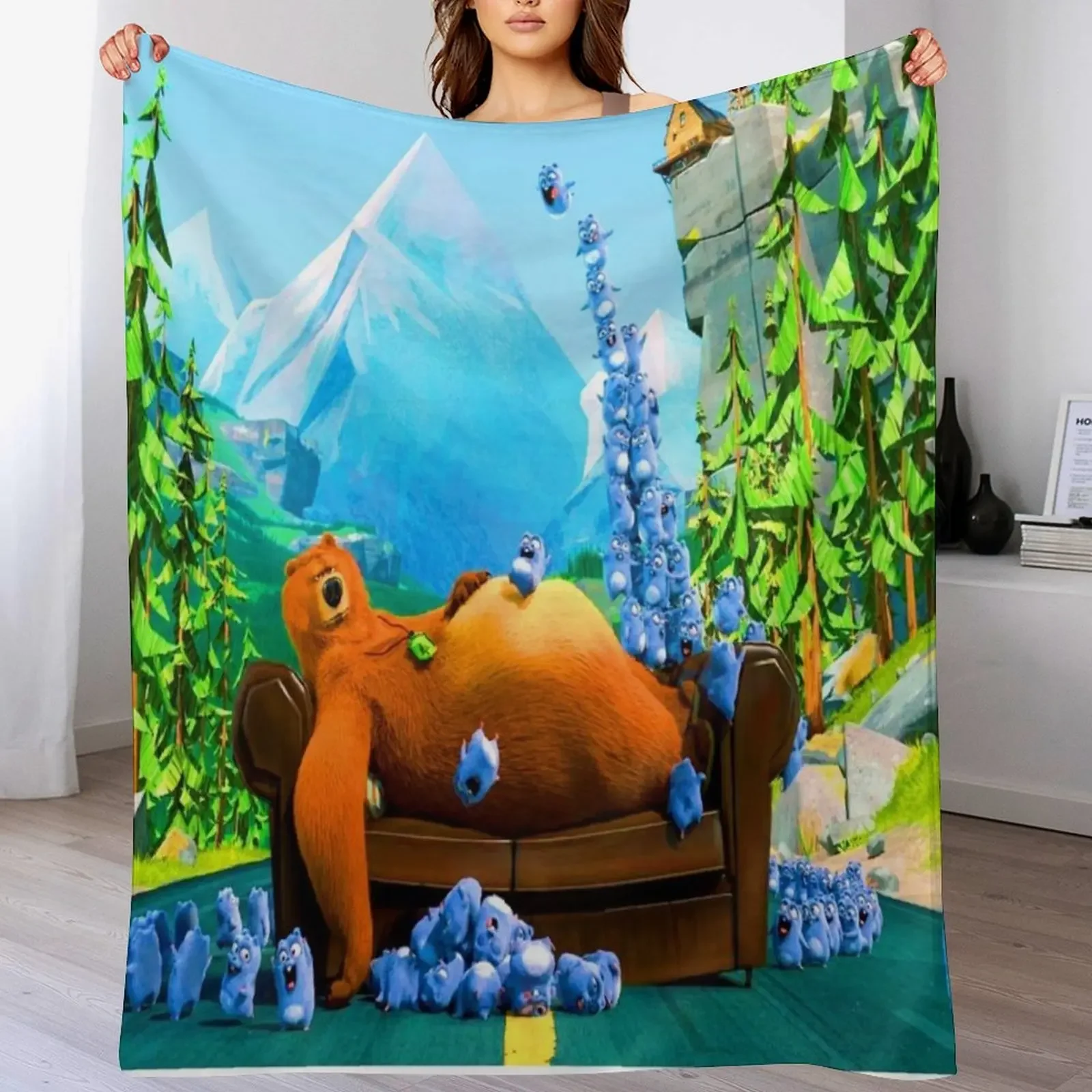 Lemmings Tabodi And Grizzy characters super, fun, adventures Lemmings Tabodi And Grizzy Throw Blanket
