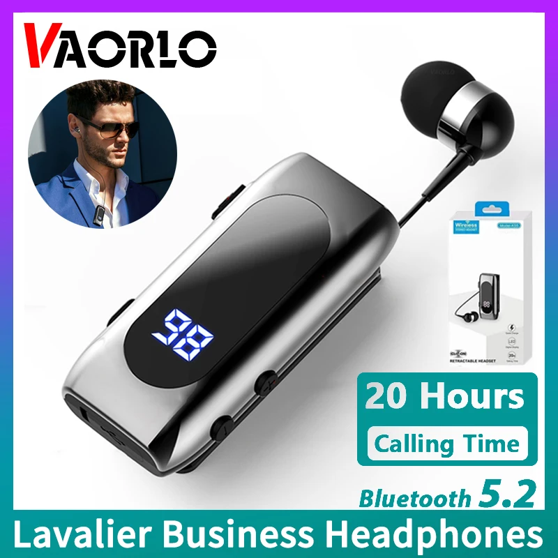 K55 Lavalier бизнес Bluetooth 5,2 наушники разговор/Музыка Время 20 часов светодиодный цифровой дисплей Noice отмена беспроводные наушники