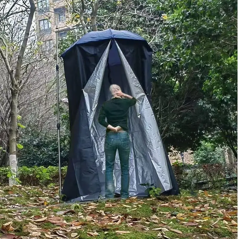 Multifunctional Bracket Umbrella Tent, Outdoor Camping Fishing Mobile Toilet Shower Changing Privacy Shelter