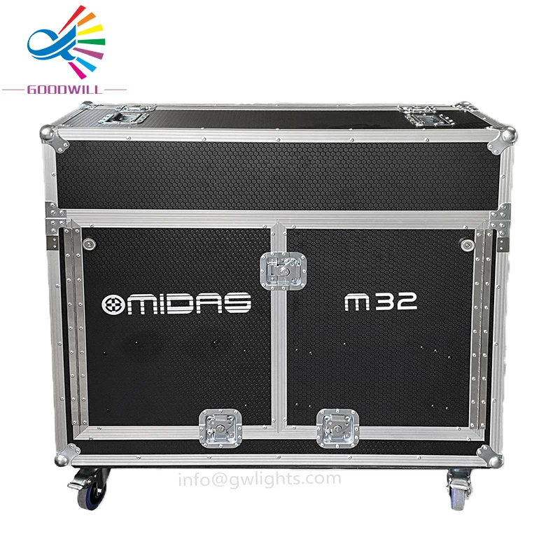 Impermeável e à prova de fogo hidráulico Flip Flight Case, Midas M32 Mixer Case, Estrada