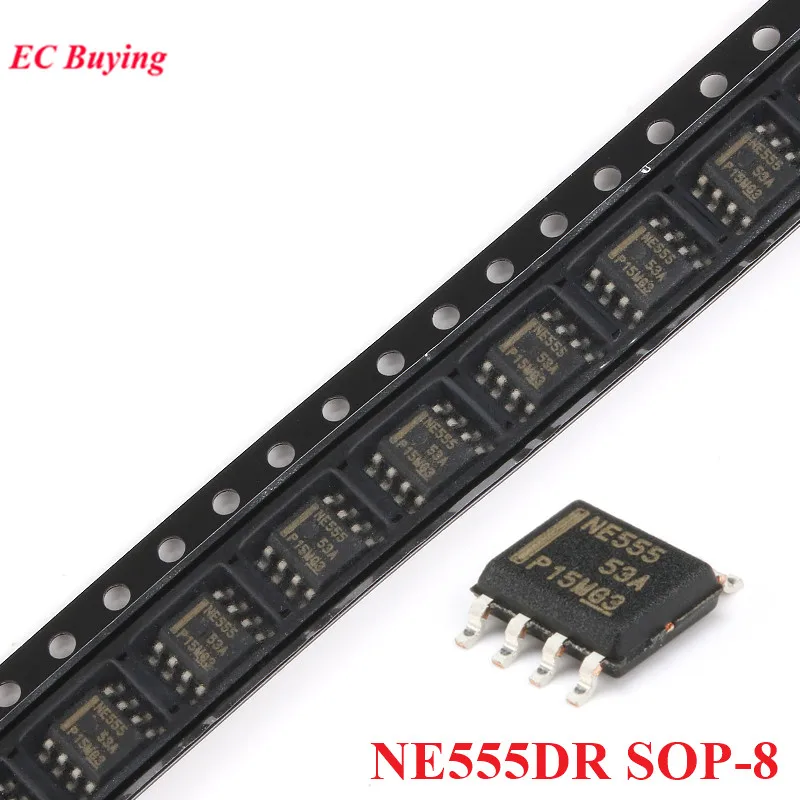 Temporizador de alta precisión, temporizador/oscilador de un solo canal, Chip SMD IC, nuevo y Original, NE555, NE555D, NE555DR, SOP-8, SOP8, 10 piezas/1 unidad