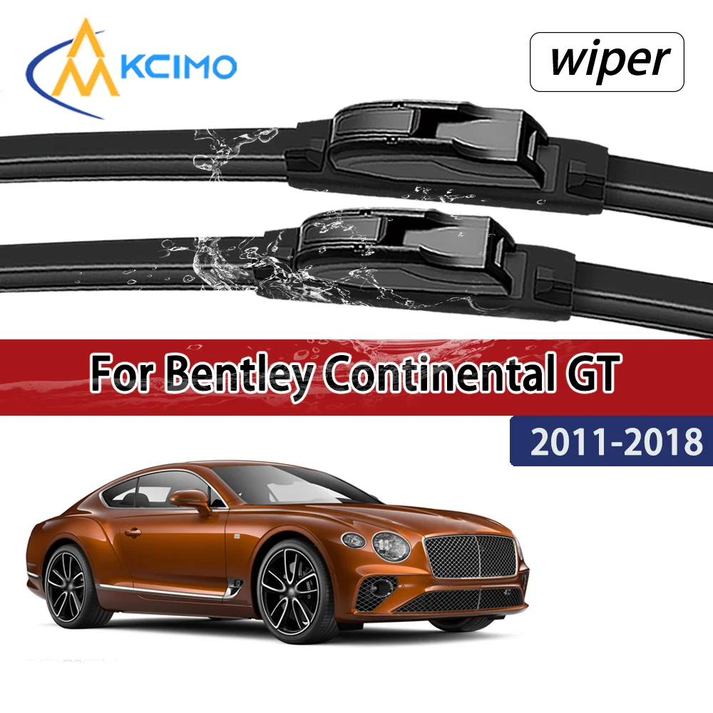 For Bentley Continental GT 2011–2018 2012 Compatible Durable Silent Front Wiper Blades Car Windscreen Auto Window Accessories