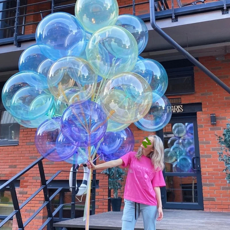 5PCS Colorful Crystal Bobo Balloon Balloon Birthday Party Decorations Wedding Valentine\'s Day Christmas Party Supplies