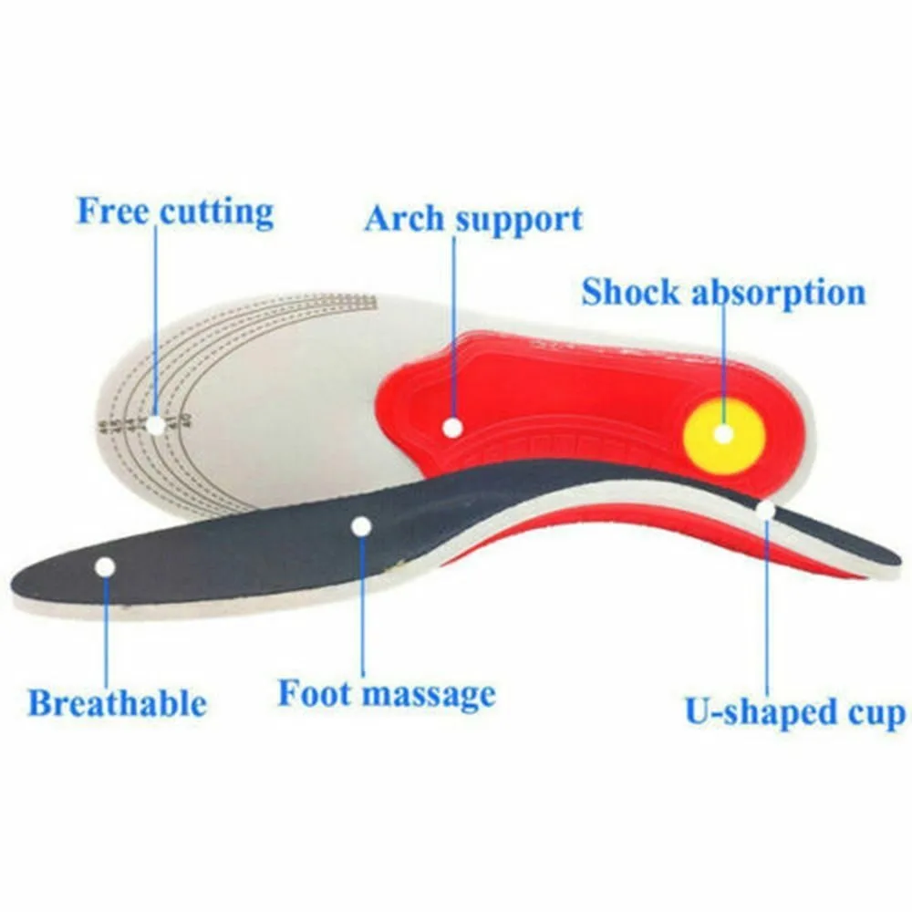 New Air Movement Design Orthotic Insoles Flat Feet Back Heel Insoles Damping Technology Pain Arch Support Insoles Daily Comfort
