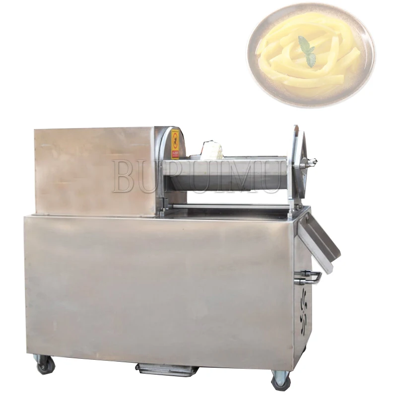 

Vegetable Cutter Commercial Radish Potato Shredder Electric French Fries Cutting Machine Automatic Strip Pushing Machine