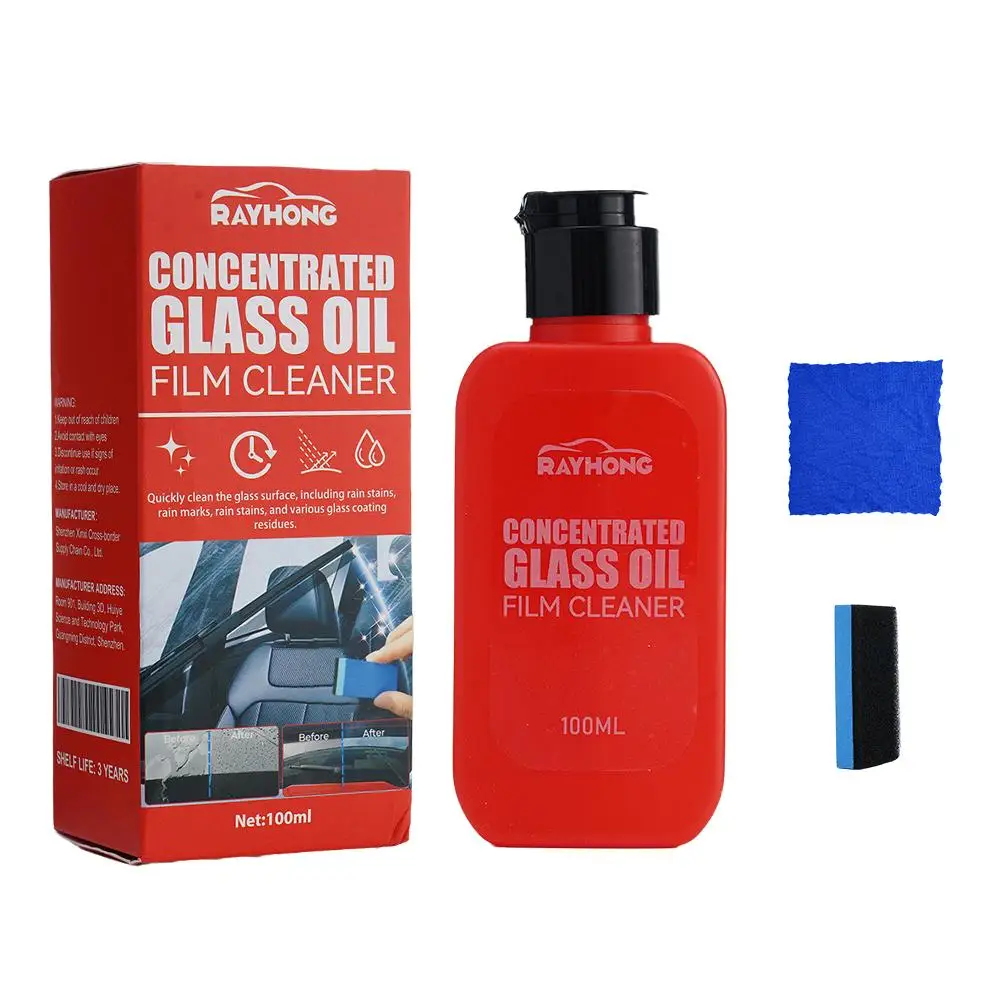 Removedor de película de aceite para coche, pasta de crema potente para eliminación de película de aceite, marcas de parabrisas a largo plazo, elimina la protección, limpiador de lluvia O7G5